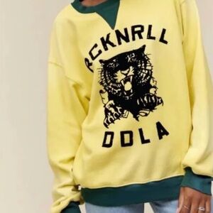 DAYDREAMER Sweatshirt - Rock and Roll Tiger Crewneck NWT